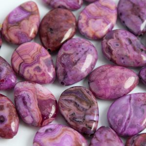 Gota Plana de Ágata Morada Intensa