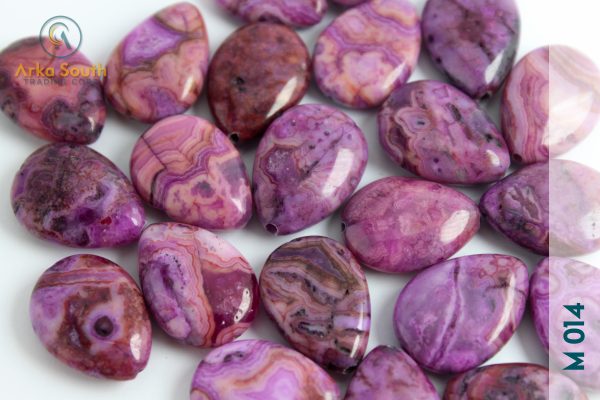 Gota Plana de Ágata Morada Intensa