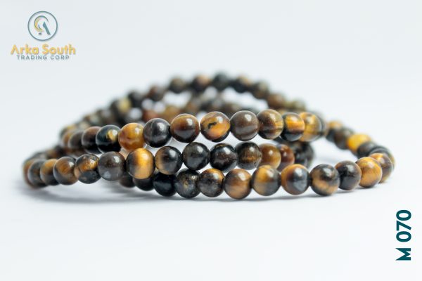 Tira de Cuentas de Ojo de Tigre, Redondas Lisas 4mm (103 pzas)