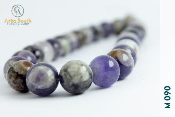 Amatista Pulida Lisa Vetas Marrones  1 4MM 29 UND x Tira