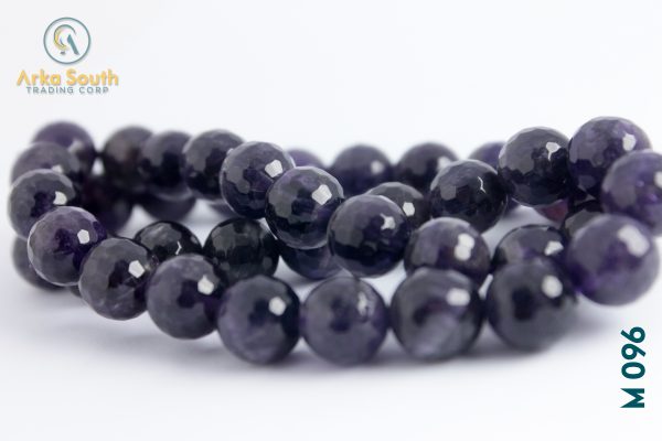 Amatista Oscura Extra Facetada 14 MM 29 UNID x Tira