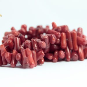 Tira de Coral Rojo, Forma Cachitos (138 pzas)