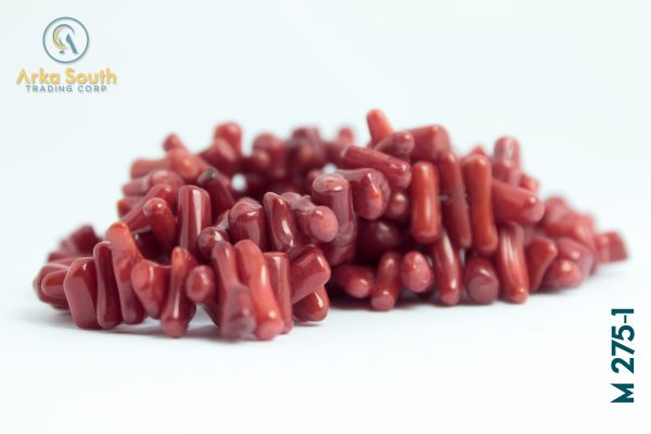 Tira de Coral Rojo, Forma Cachitos (138 pzas)