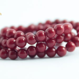 Tira de Cuentas de Coral, Redondas Lisas 4mm (99 pzas)