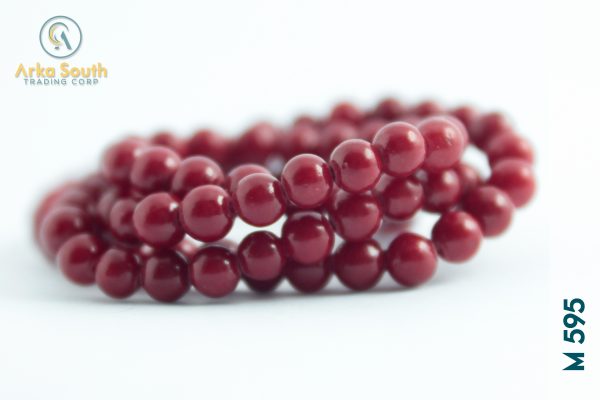 Tira de Cuentas de Coral, Redondas Lisas 4mm (99 pzas)