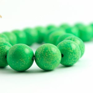 Howlita Verde Neón 12 MM 34 UND x Tira
